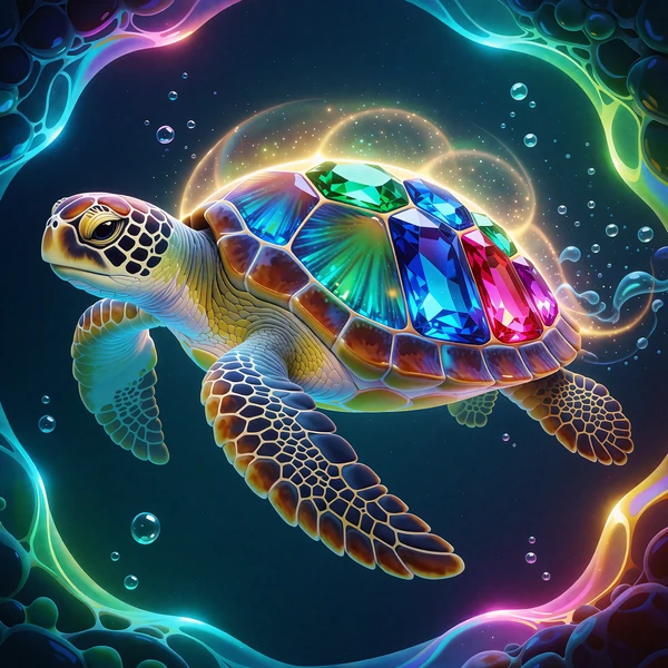 Ż&oacute;łw morski ze skorupą wysadzaną klejnotami - najnowsze sloty w lobby Fugu Casino